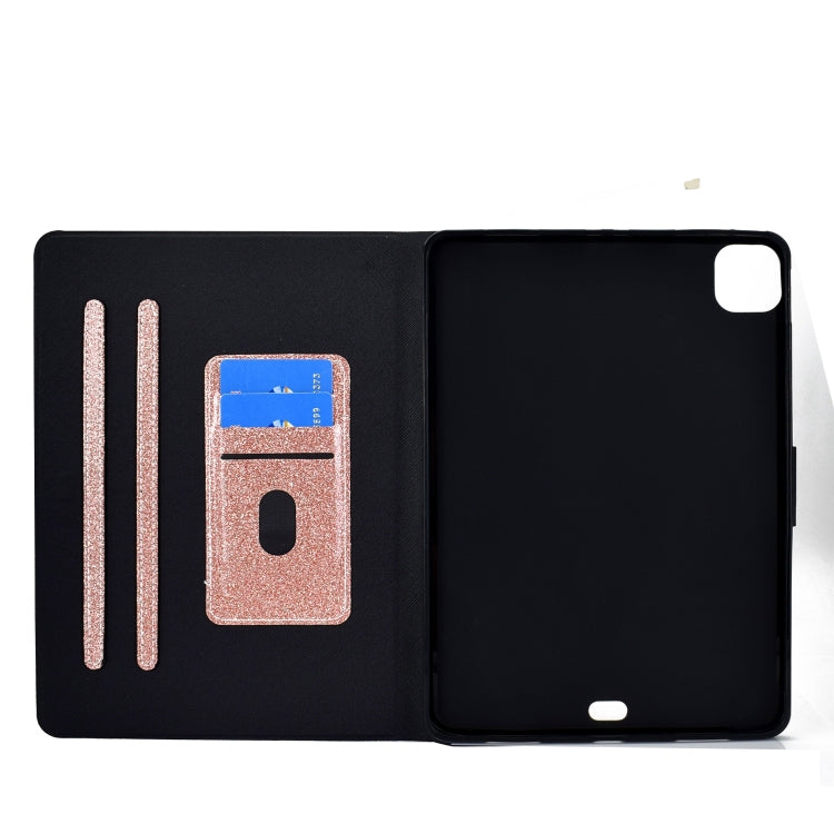 For iPad Pro 11 2025 / 2024 Varnish Glitter Powder Smart Leather Tablet Case