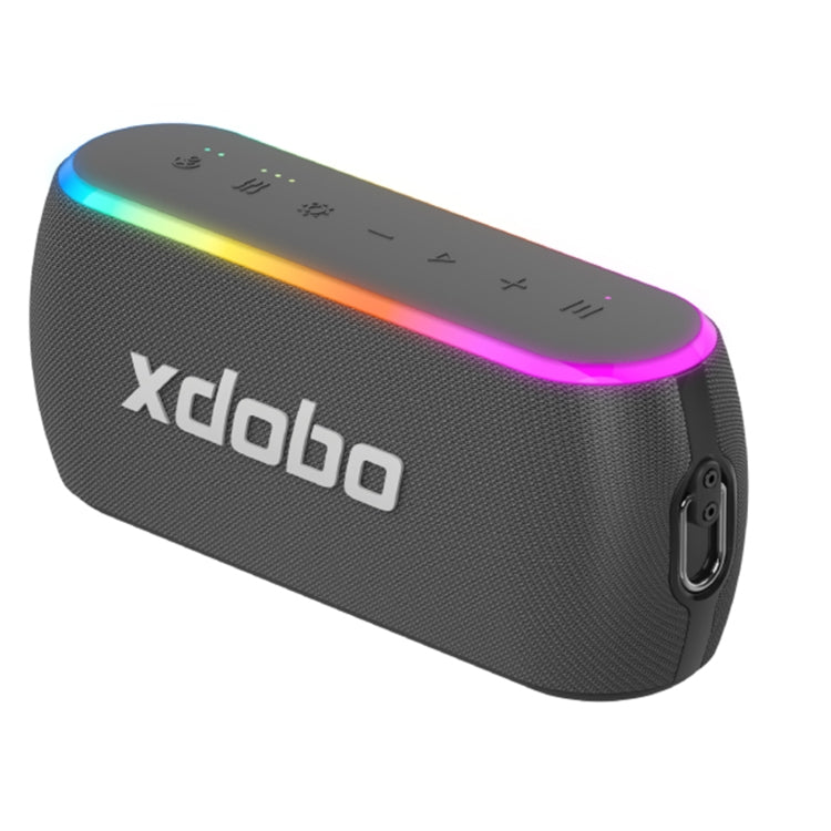 Xdobo X8 III BT5.3 IPX7 Wireless Speaker with RGB Light, Support Bluetooth/TF Card/USB/AUX - Grey