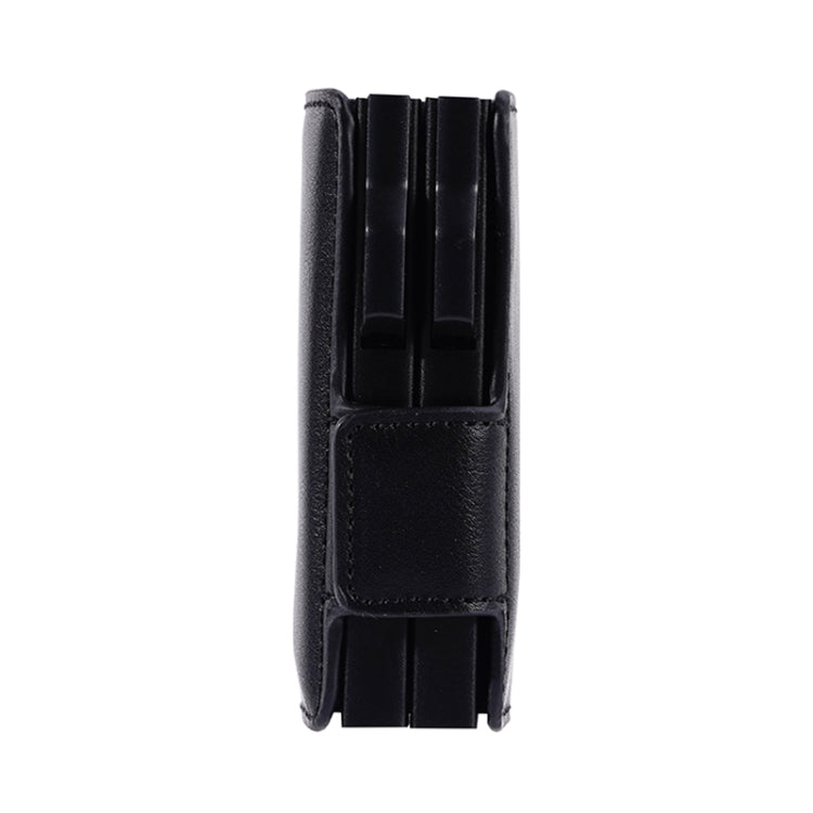 FY2403 RFID Anti-magnetic Crazy Horse Texture PU Dual Box Card Bag - Black