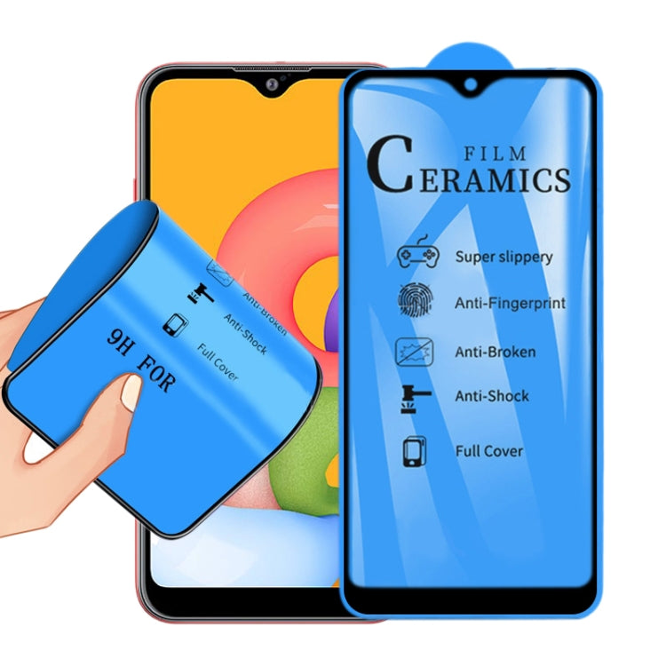 For Samsung Galaxy A01 2.5D Full Glue Full Cover Ceramics Film