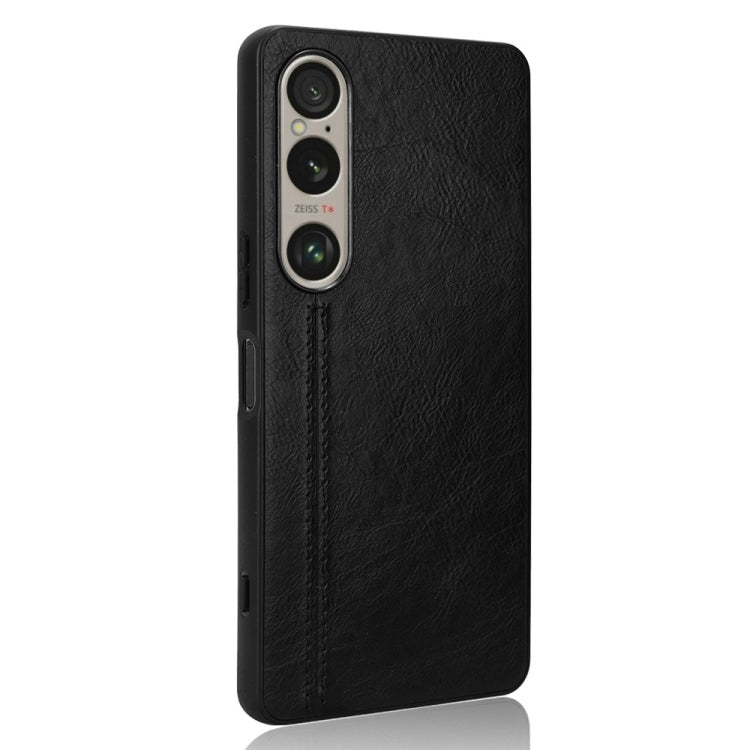 For Sony Xperia 1 VI Cow Pattern Sewing Card Bag Phone Case