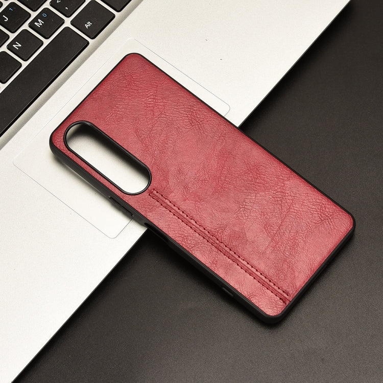 For Sony Xperia 1 VI Cow Pattern Sewing Card Bag Phone Case