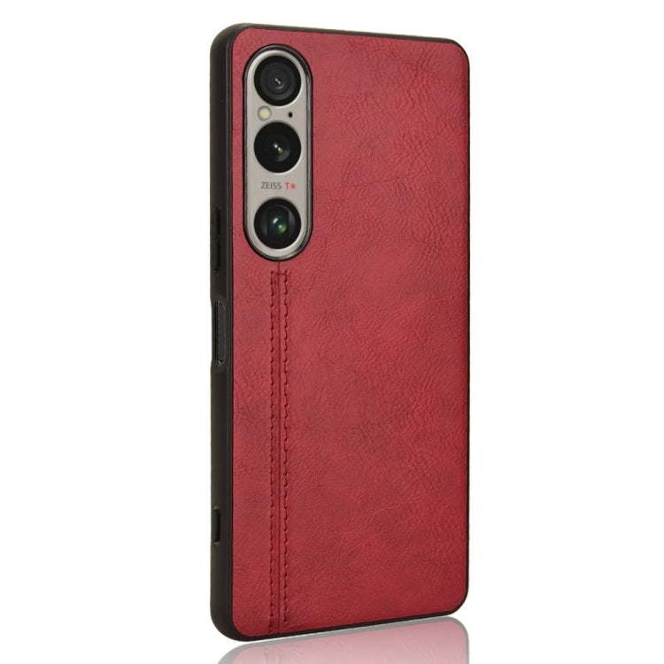 For Sony Xperia 1 VI Cow Pattern Sewing Card Bag Phone Case