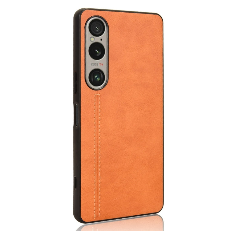For Sony Xperia 1 VI Cow Pattern Sewing Card Bag Phone Case