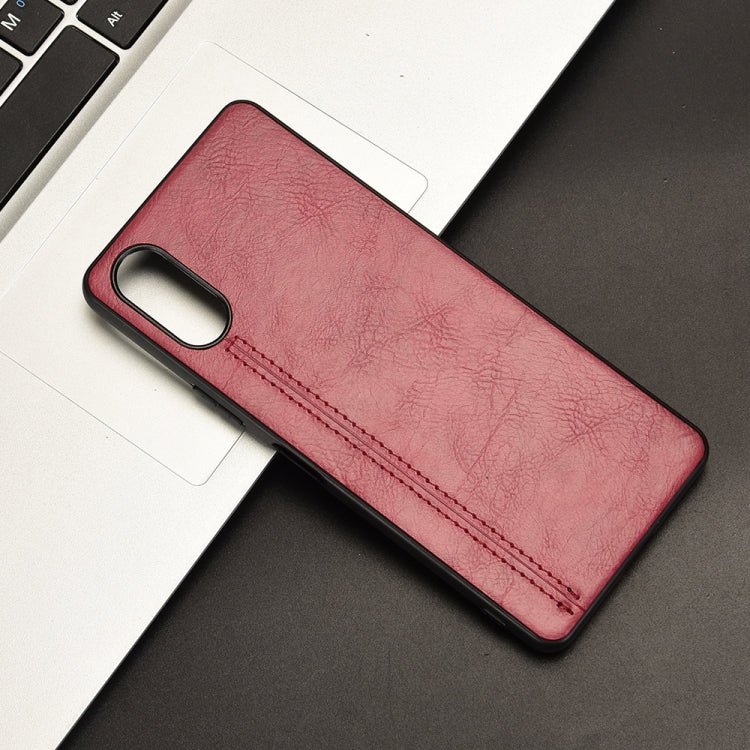 For Sony Xperia 10 VI Cow Pattern Sewing Card Bag Phone Case