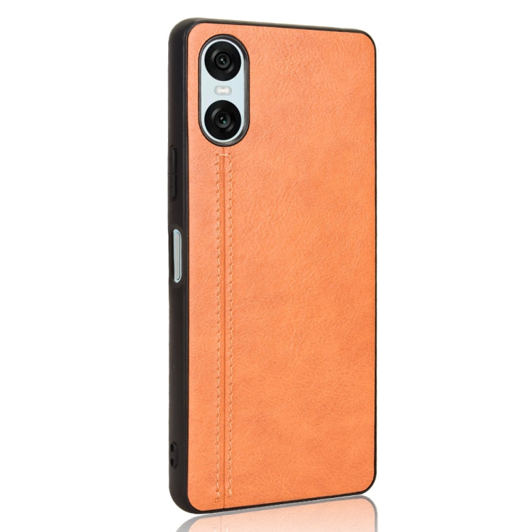 For Sony Xperia 10 VI Cow Pattern Sewing Card Bag Phone Case