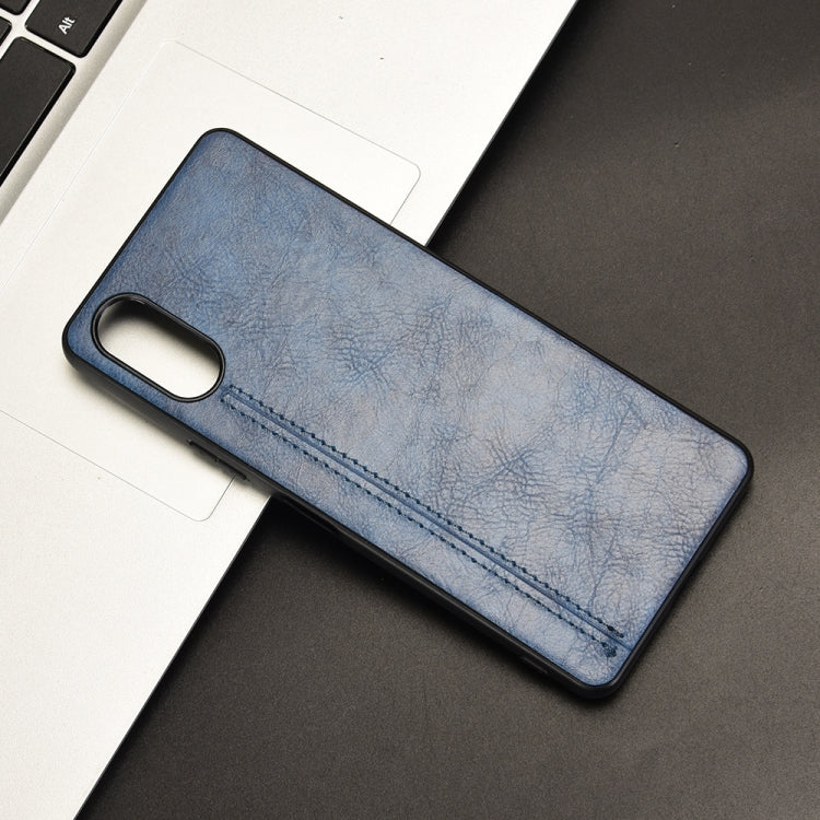 For Sony Xperia 10 VI Cow Pattern Sewing Card Bag Phone Case