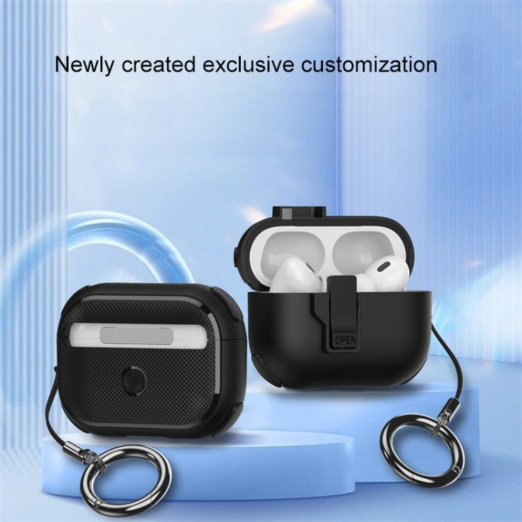 For AirPods Pro 2 Mechanical Switch Lock Bluetooth Earphone Protective Case