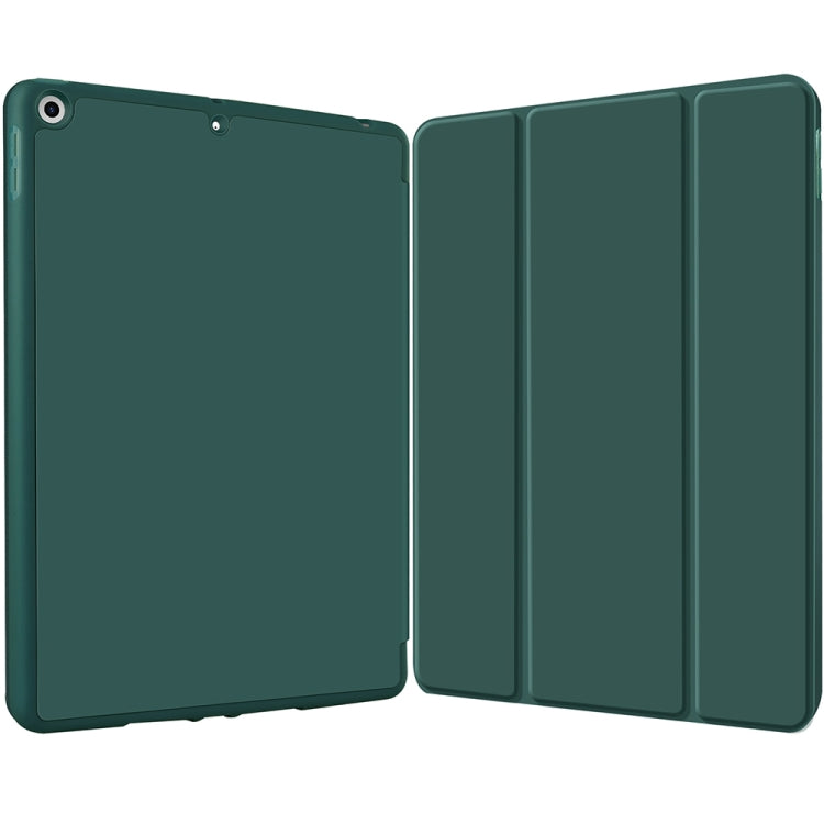 For iPad 10.2 2021 / 2020 / 2019 3-fold TPU Smart Leather Tablet Case with Pen Slot