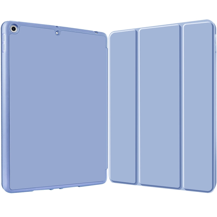 For iPad 10.2 2021 / 2020 / 2019 3-fold TPU Smart Leather Tablet Case with Pen Slot