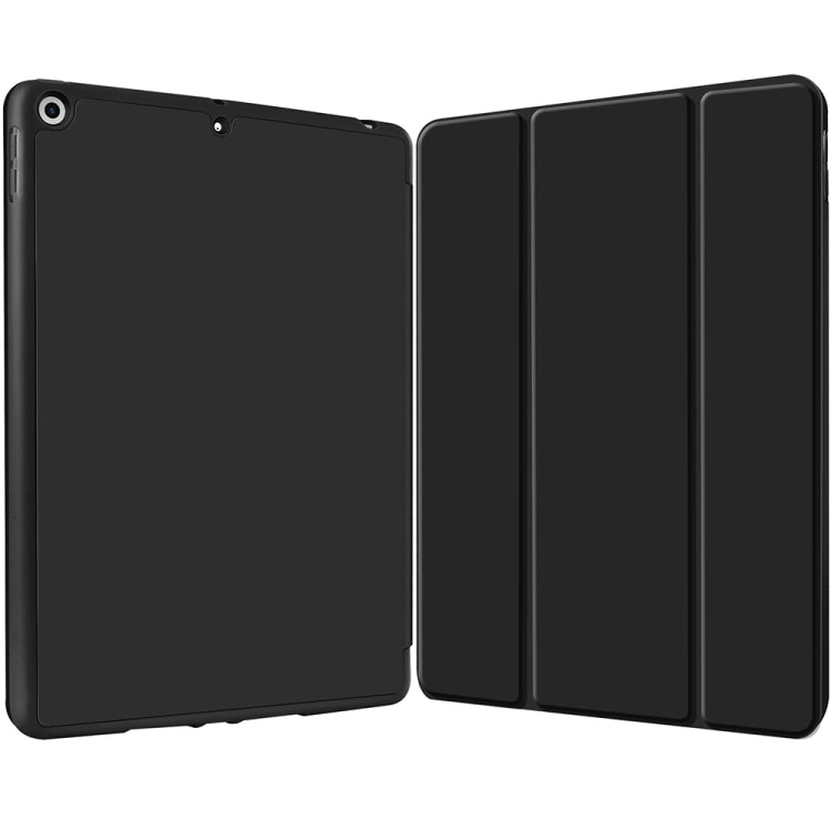 For iPad 10.2 2021 / 2020 / 2019 3-fold TPU Smart Leather Tablet Case with Pen Slot