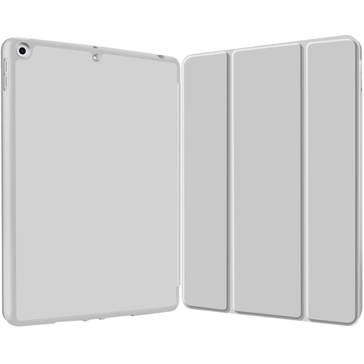 For iPad 10.2 2021 / 2020 / 2019 3-fold TPU Smart Leather Tablet Case with Pen Slot