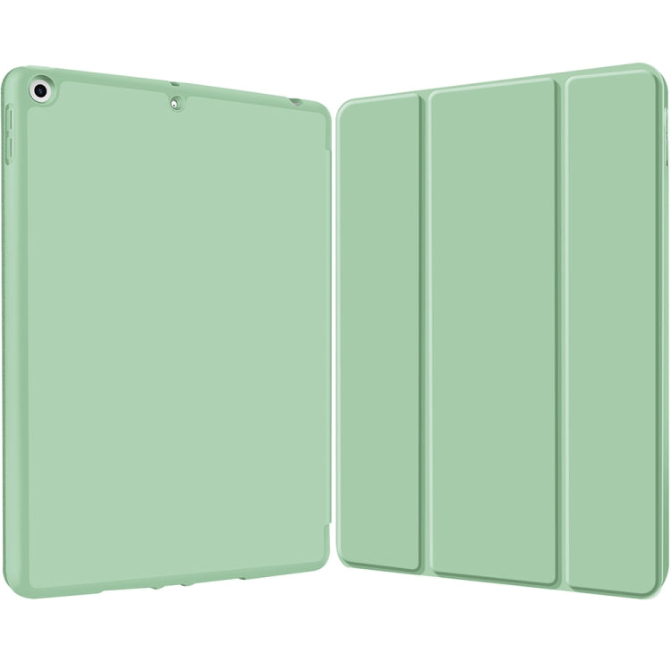 For iPad 10.2 2021 / 2020 / 2019 3-fold TPU Smart Leather Tablet Case with Pen Slot