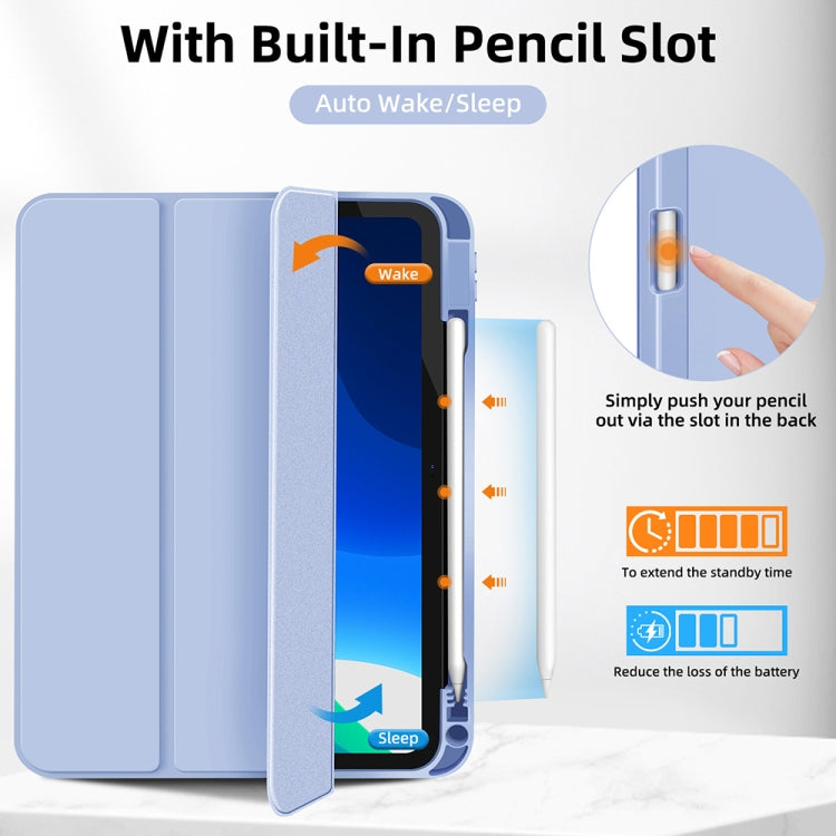 For iPad 2025 / 2022 3-fold TPU Smart Leather Tablet Case with Pen Slot
