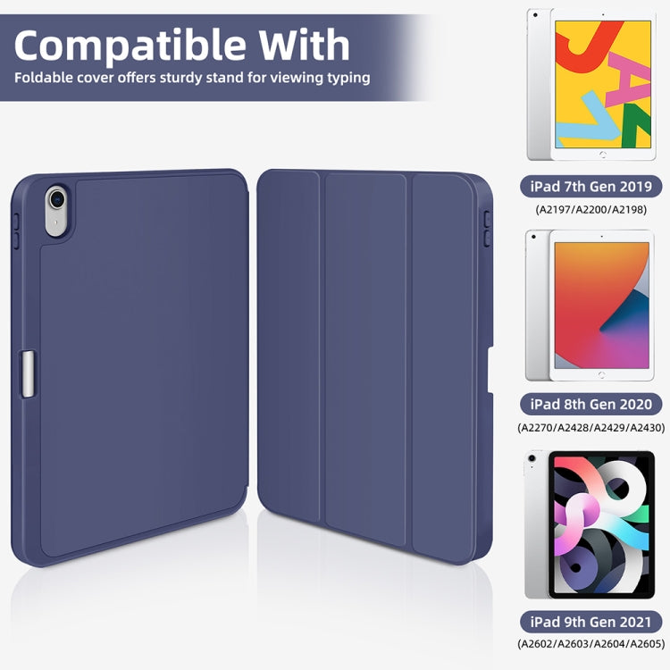 For iPad 2025 / 2022 3-fold TPU Smart Leather Tablet Case with Pen Slot