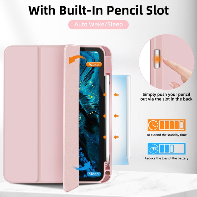 For iPad 2025 / 2022 3-fold TPU Smart Leather Tablet Case with Pen Slot