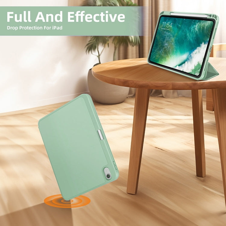 For iPad 2025 / 2022 3-fold TPU Smart Leather Tablet Case with Pen Slot