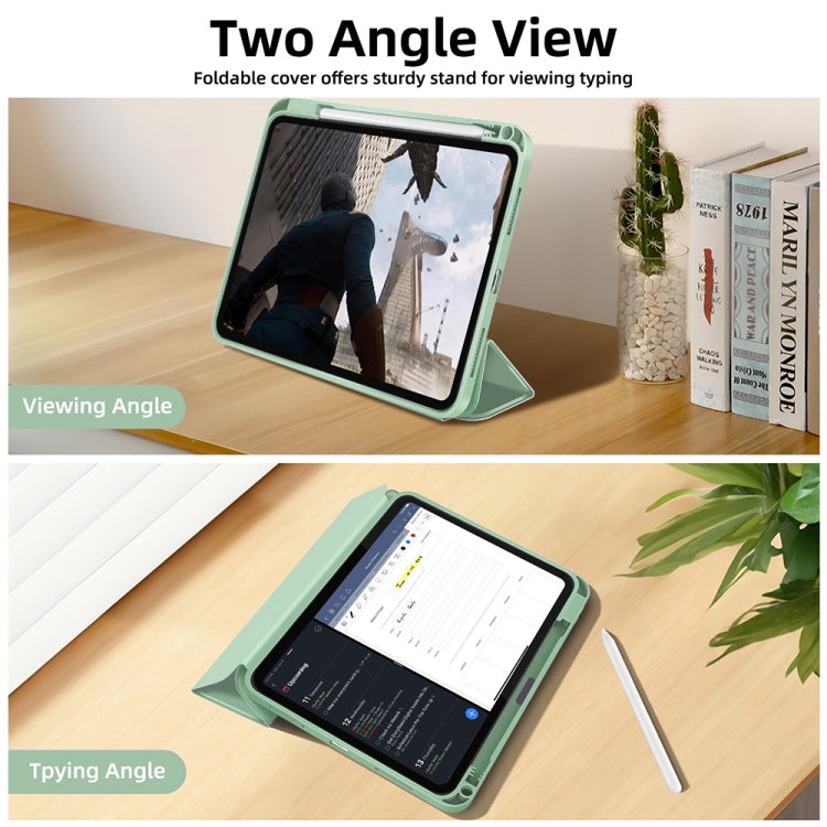 For iPad 2025 / 2022 3-fold TPU Smart Leather Tablet Case with Pen Slot