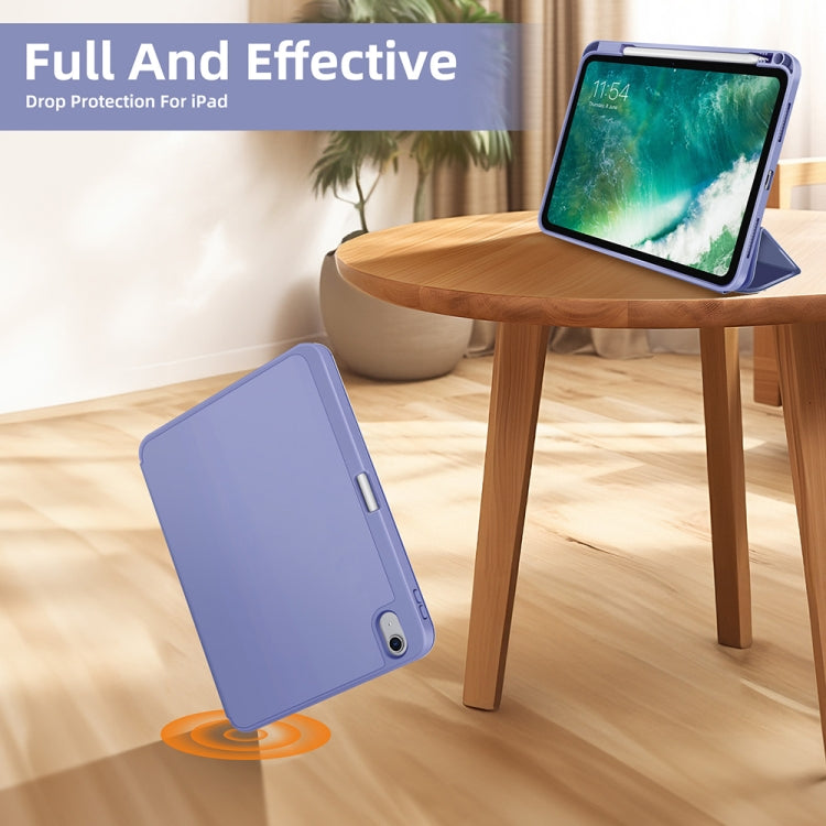 For iPad 2025 / 2022 3-fold TPU Smart Leather Tablet Case with Pen Slot