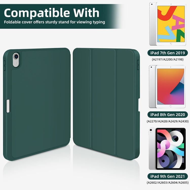 For iPad Air 5 / 4 3-fold TPU Smart Leather Tablet Case with Pen Slot