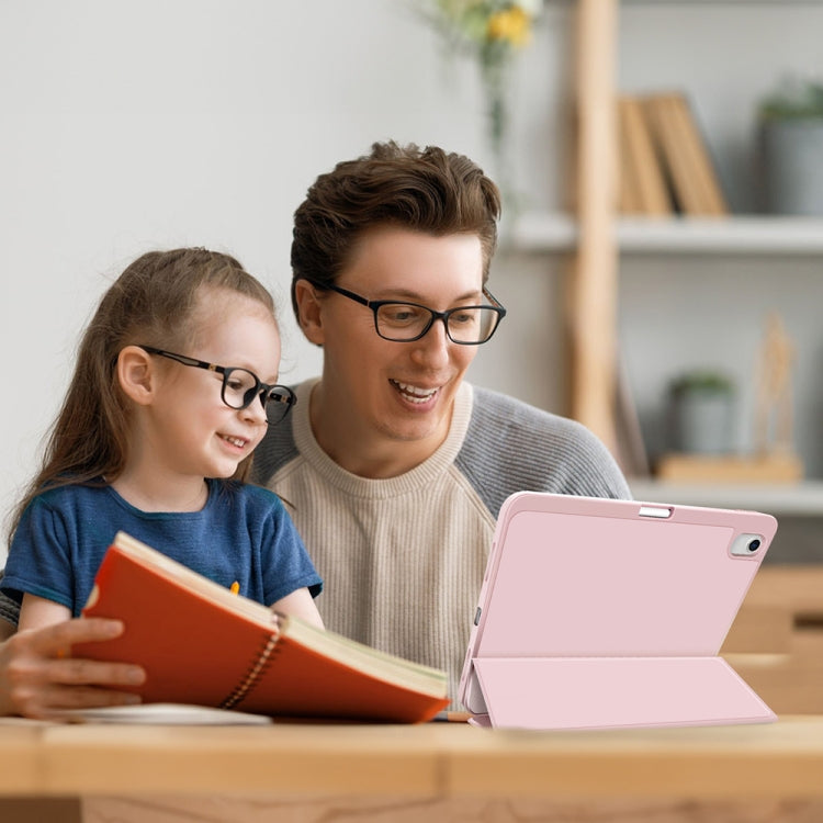 For iPad Air 5 / 4 3-fold TPU Smart Leather Tablet Case with Pen Slot