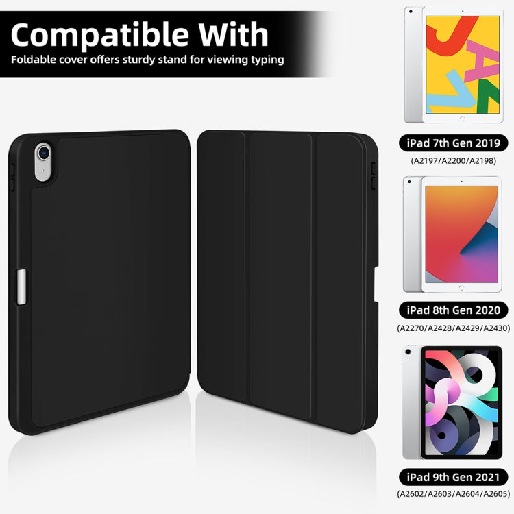 For iPad Air 5 / 4 3-fold TPU Smart Leather Tablet Case with Pen Slot