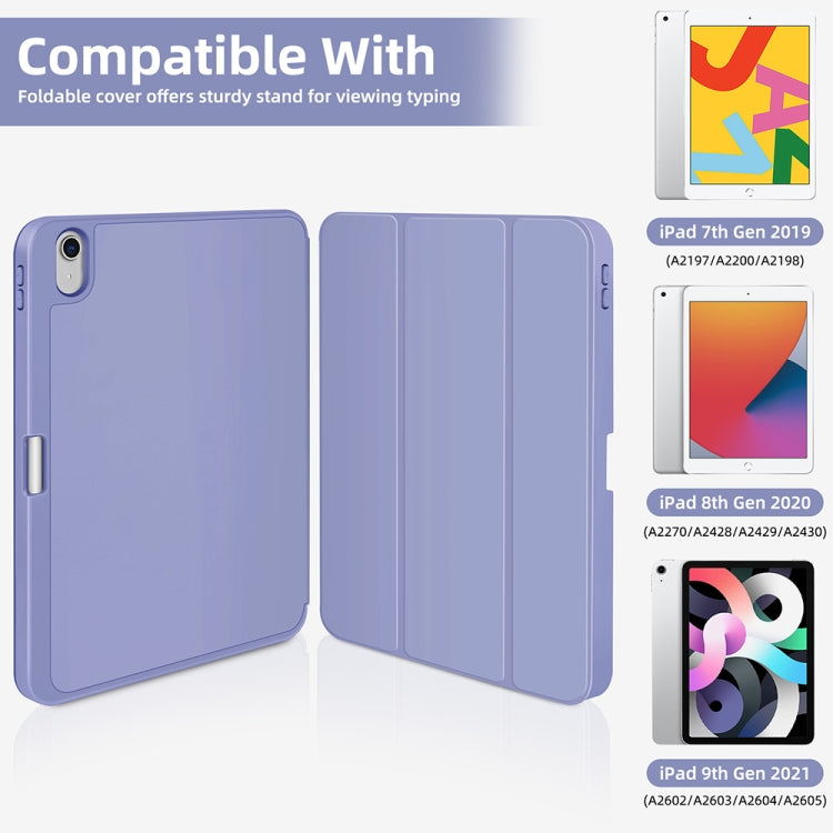 For iPad Air 5 / 4 3-fold TPU Smart Leather Tablet Case with Pen Slot