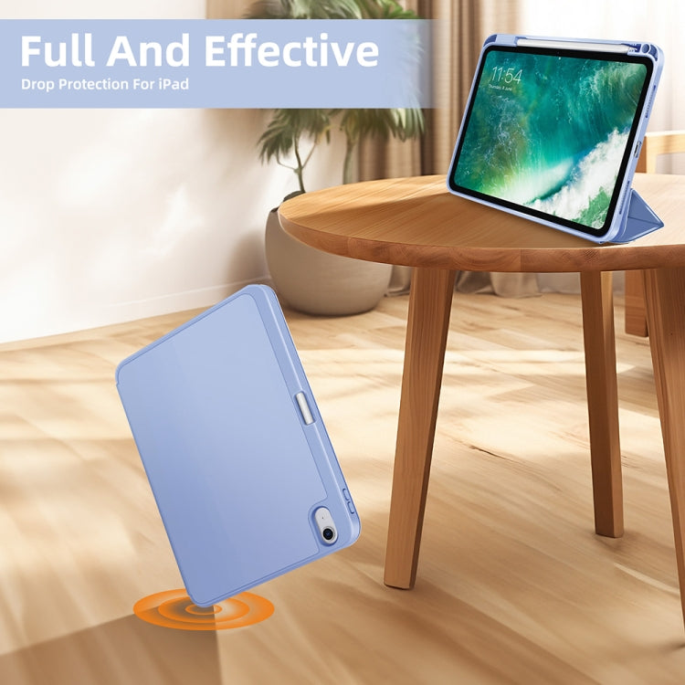 For iPad mini 2024 / mini 6 3-fold TPU Smart Leather Tablet Case with Pen Slot