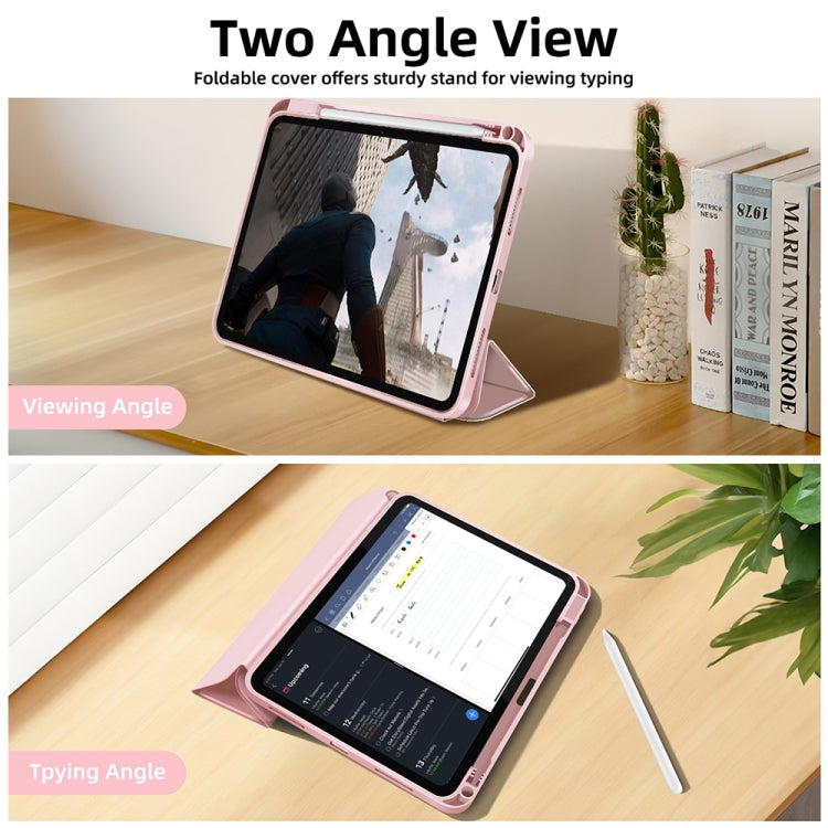 For iPad mini 2024 / mini 6 3-fold TPU Smart Leather Tablet Case with Pen Slot