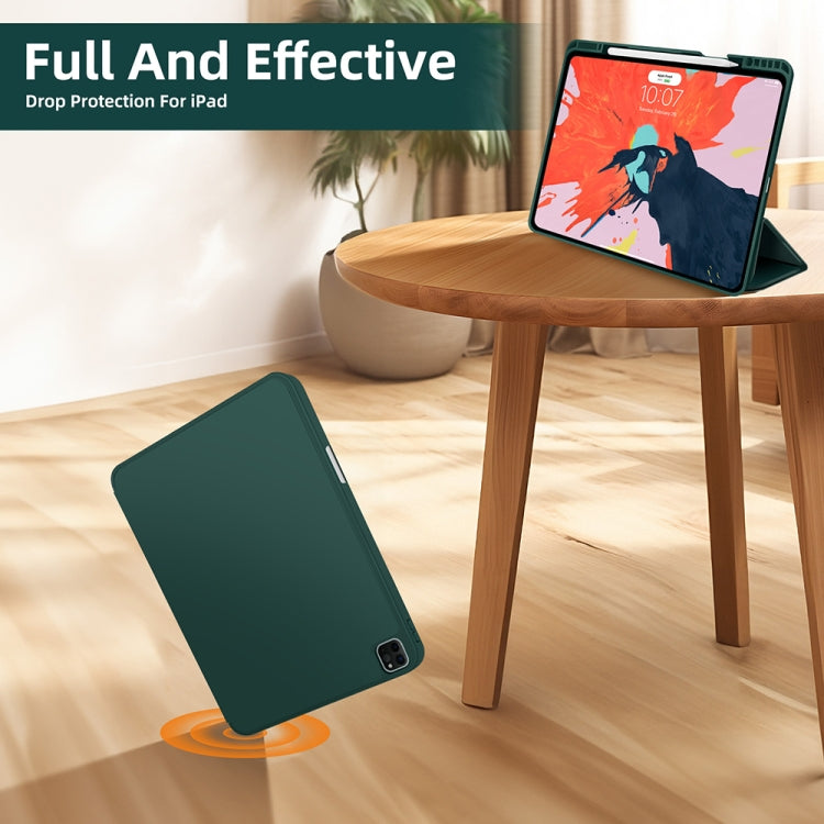 For iPad Pro 12.9 3-fold TPU Smart Leather Tablet Case with Pen Slot