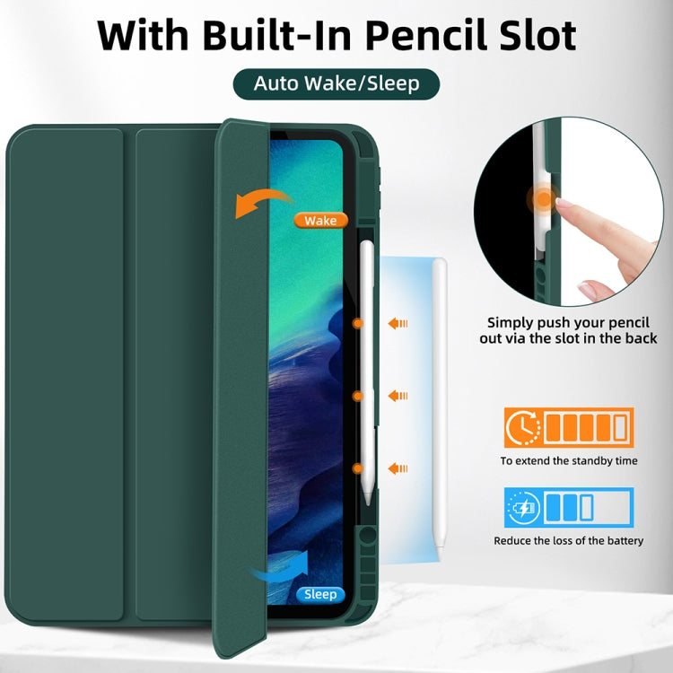 For iPad Pro 12.9 3-fold TPU Smart Leather Tablet Case with Pen Slot