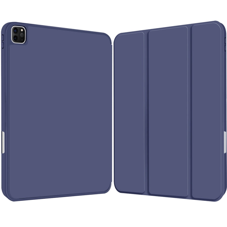 For iPad Pro 12.9 3-fold TPU Smart Leather Tablet Case with Pen Slot