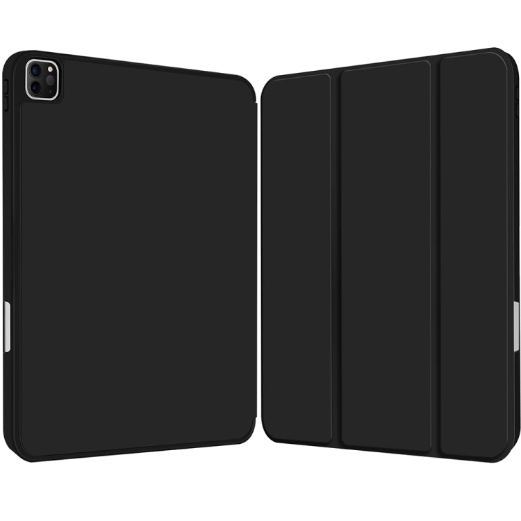For iPad Pro 12.9 3-fold TPU Smart Leather Tablet Case with Pen Slot