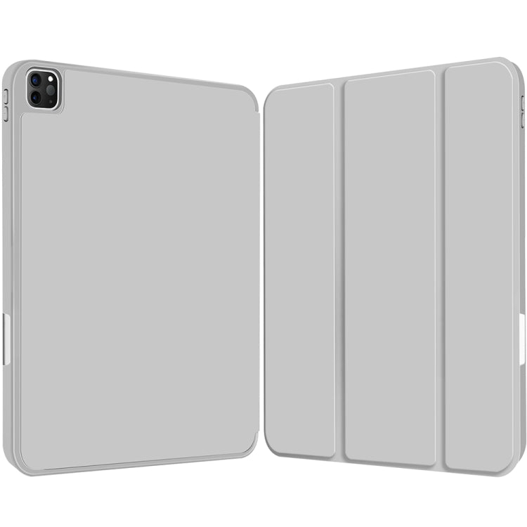 For iPad Pro 12.9 3-fold TPU Smart Leather Tablet Case with Pen Slot