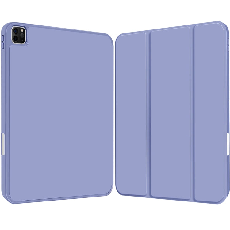 For iPad Pro 12.9 3-fold TPU Smart Leather Tablet Case with Pen Slot