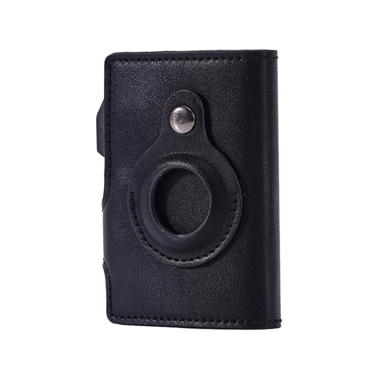 FY2405-B RFID Anti-magnetic Crazy Horse Texture PU Card Bag - Black