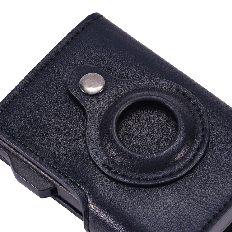 FY2405-B RFID Anti-magnetic Crazy Horse Texture PU Card Bag - Black