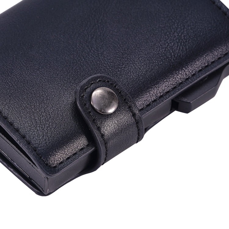 FY2405-B RFID Anti-magnetic Crazy Horse Texture PU Card Bag - Black