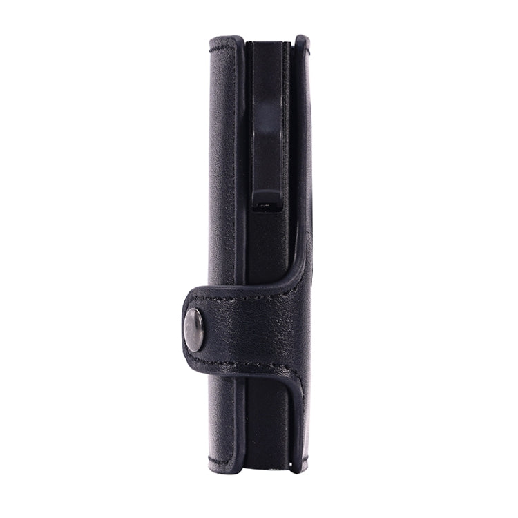 FY2405-C RFID Anti-magnetic Crazy Horse Texture PU Card Bag - Black