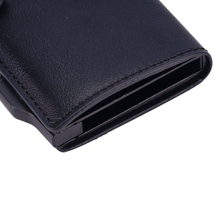 FY2405-C RFID Anti-magnetic Crazy Horse Texture PU Card Bag - Black
