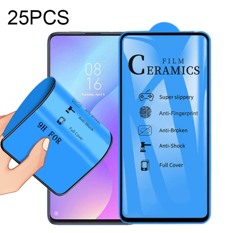 For Xiaomi Mi 9T 25 PCS 2.5D Full Glue Full Cover Ceramics Film