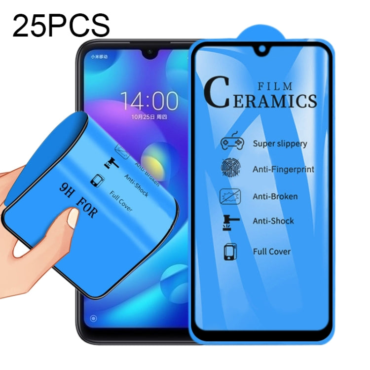 For Xiaomi Mi Play 25 PCS 2.5D Full Glue Full Cover Ceramics Film