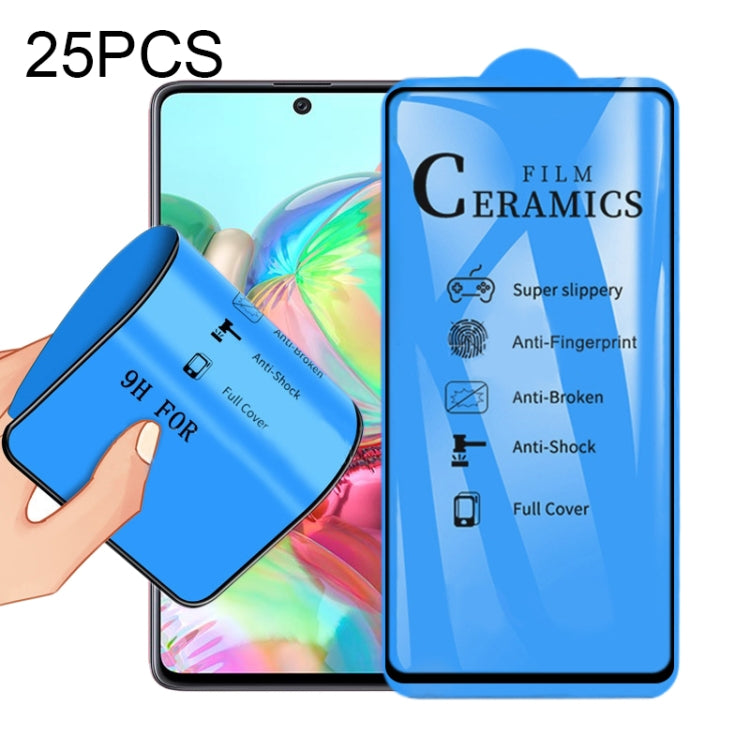 For Samsung Galaxy A71/A81/A91 / A71s 5G UW 25 PCS 2.5D Full Glue Full Cover Ceramics Film