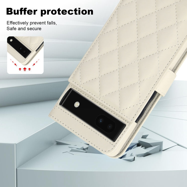 For Google Pixel 6a Crossbody Multifunction Rhombic Leather Phone Case