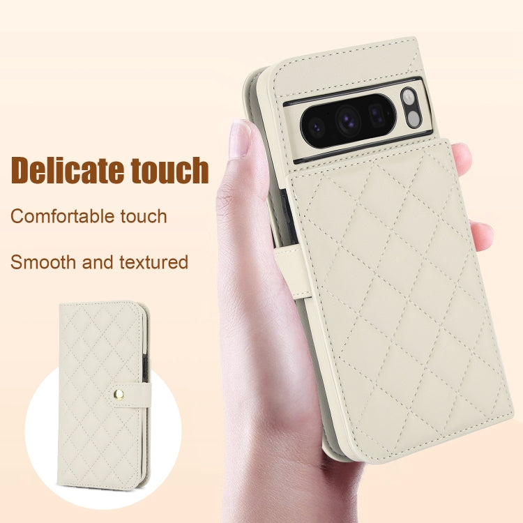 For Google Pixel 8 Pro Crossbody Multifunction Rhombic Leather Phone Case