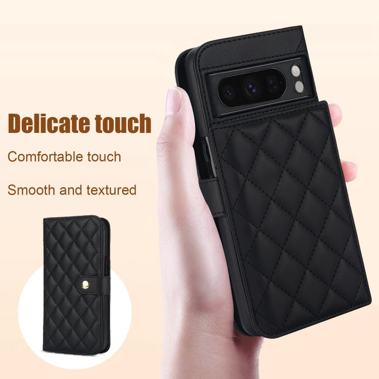 For Google Pixel 8 Pro Crossbody Multifunction Rhombic Leather Phone Case