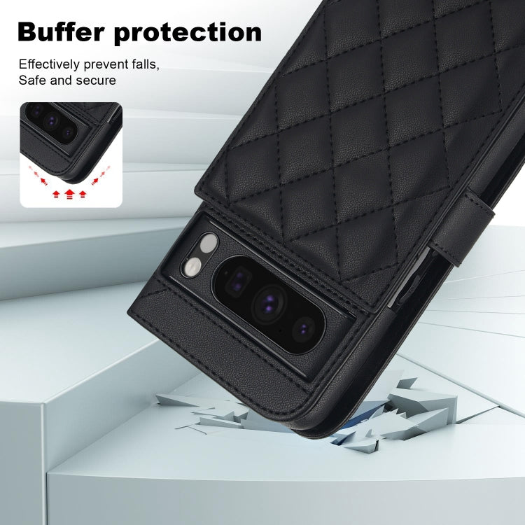 For Google Pixel 8 Pro Crossbody Multifunction Rhombic Leather Phone Case