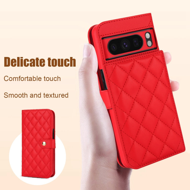 For Google Pixel 8 Pro Crossbody Multifunction Rhombic Leather Phone Case