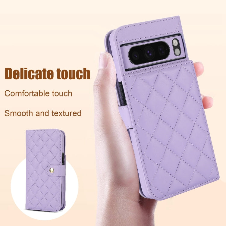 For Google Pixel 8 Pro Crossbody Multifunction Rhombic Leather Phone Case