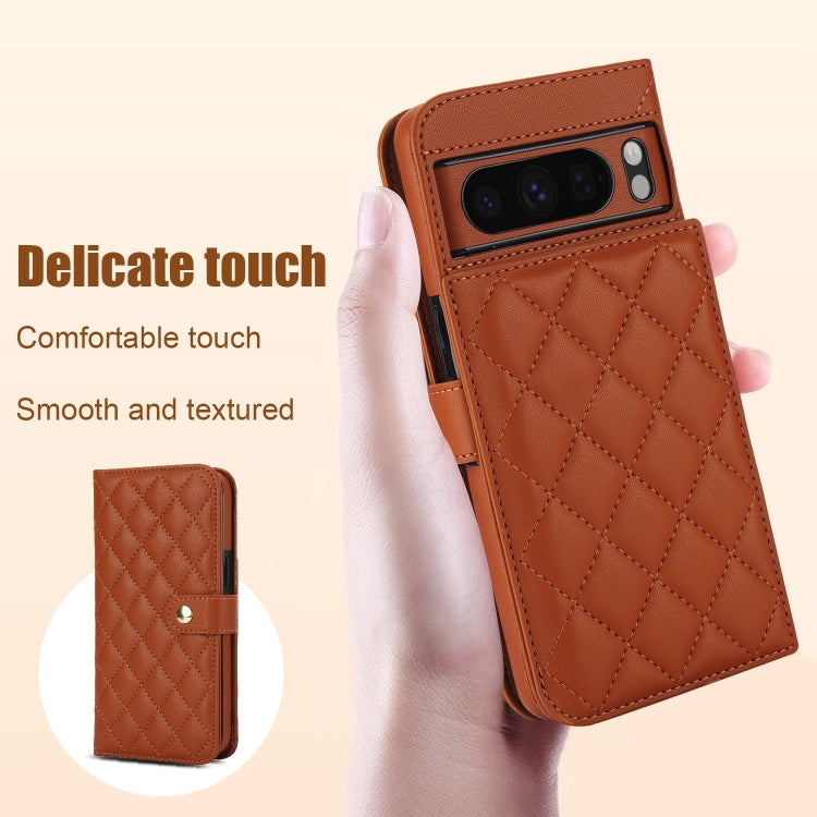 For Google Pixel 8 Pro Crossbody Multifunction Rhombic Leather Phone Case